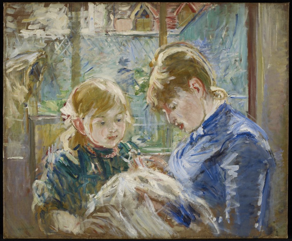 Berthe Morisot, French, 1841 - 1895; The Artist's Daughter, Julie, with her Nanny; c. 1884; Oil on canvas; 22 1/2 x 28 in. (57.15 x 71.12 cm) (sight); Minneapolis Institute of Art; The John R. Van Derlip Fund 96.40