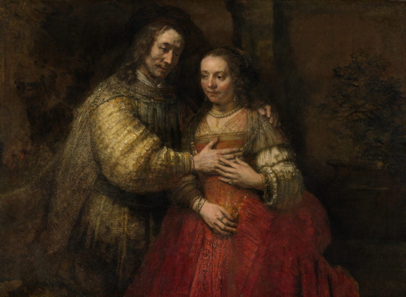 impasto-en-pintura-óleo-Rembrandt-La-novia-judía