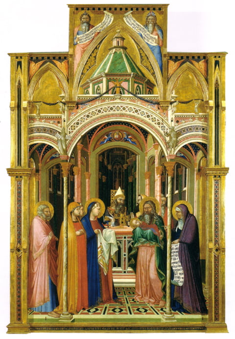 Autor Ambrogio Lorenzetti, Fecha: 1342 Tecnica: Temple sobre metal en tabla. Dimensiones 257×168 cm