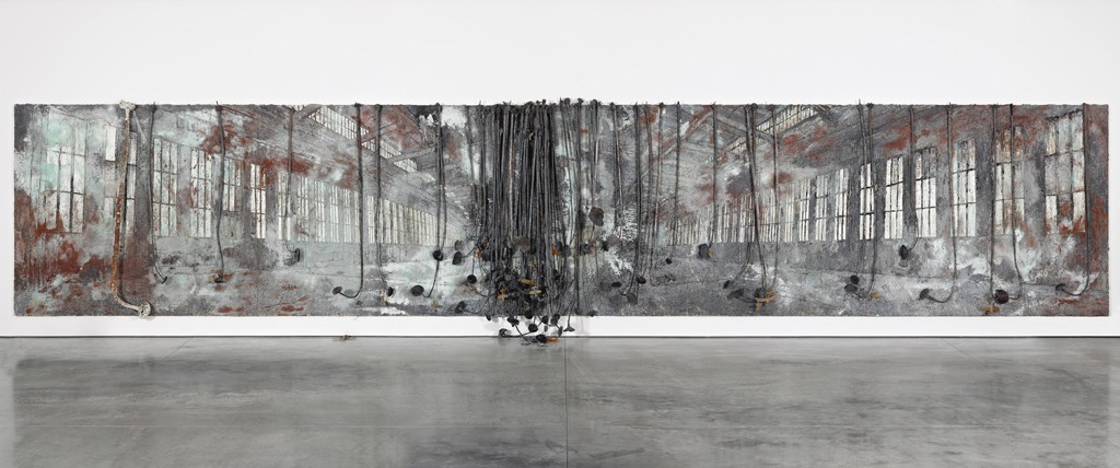 Anselm Kiefer Dat rosa miel apibus 2010-11 Oil, acrylic, terracotta, salt, lead and resin on canvas 129 15:16 x 673 1:4 in. (330 x 1710 cm) © the artist Photo- Ben Westoby Cou