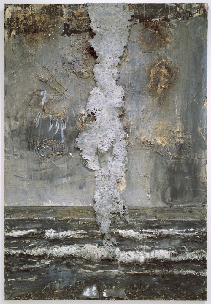 Emanation Date- 1984-1986. Medium- oil, acrylic, wallpaper paste, lead on canvas