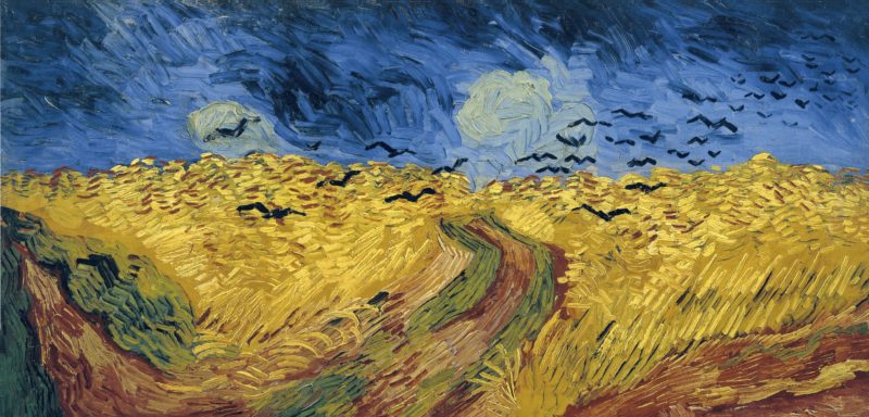 impasto-en-pintura-óleo-van-Gogh-campo-de-trigos-con-cuervos
