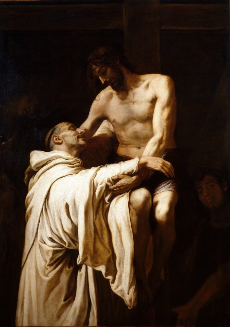 jose de ribera christ embracing saint bernard of clairvaux c 1624