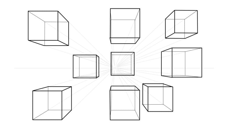 boxes in one point perspective