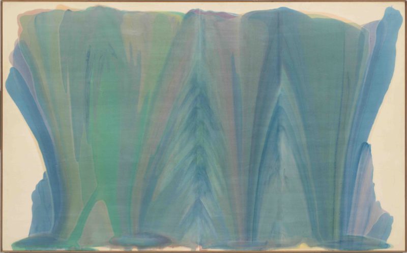 morris louis tet 1958 acrylic magma on raw cotton duck canvas 94 x 152 inches