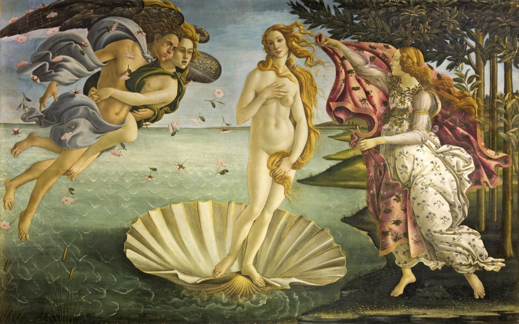 Obras de Botticelli - El Nacimiento de Venus