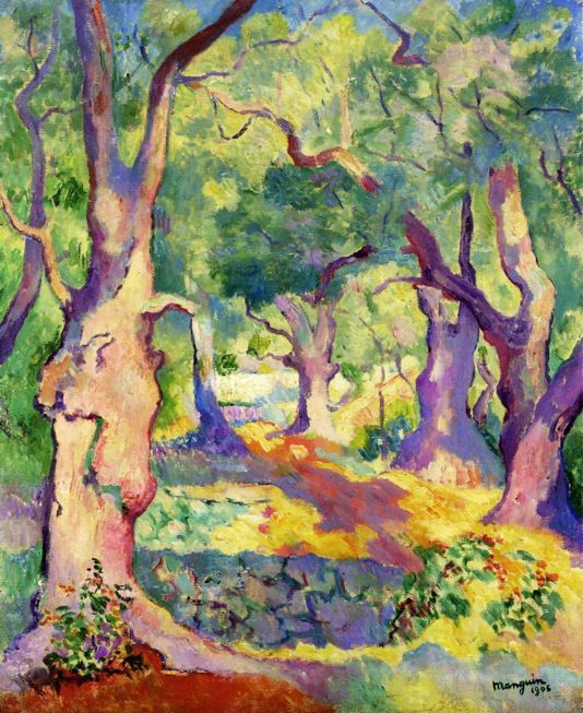 henri manguin olive trees at cavaliere 1906