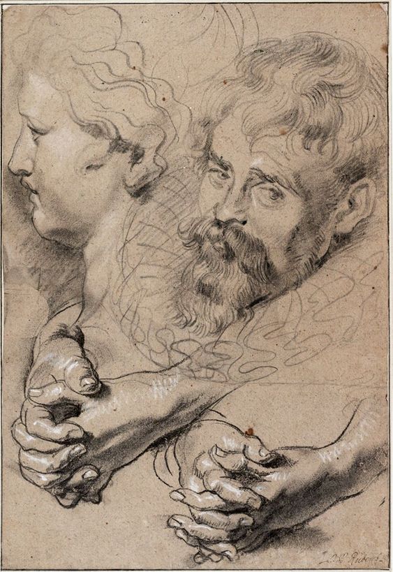 rubens peter paul rubens studies of heads and hands c 1610 drawing