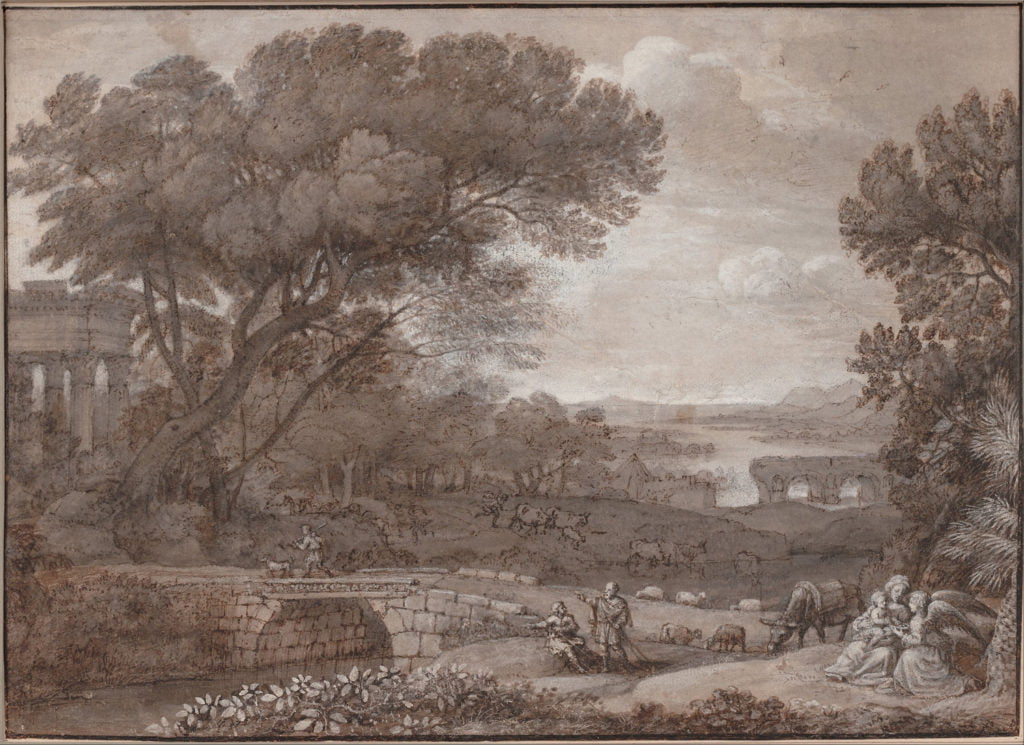 claude lorrain landscape with the rest on the flight to egypt 1660 google art project