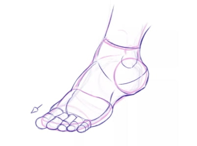 dibujar las piernas y los pies