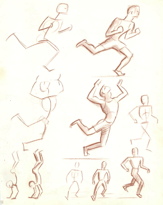 Cuerpo humano en acción, figura humana en movimiento