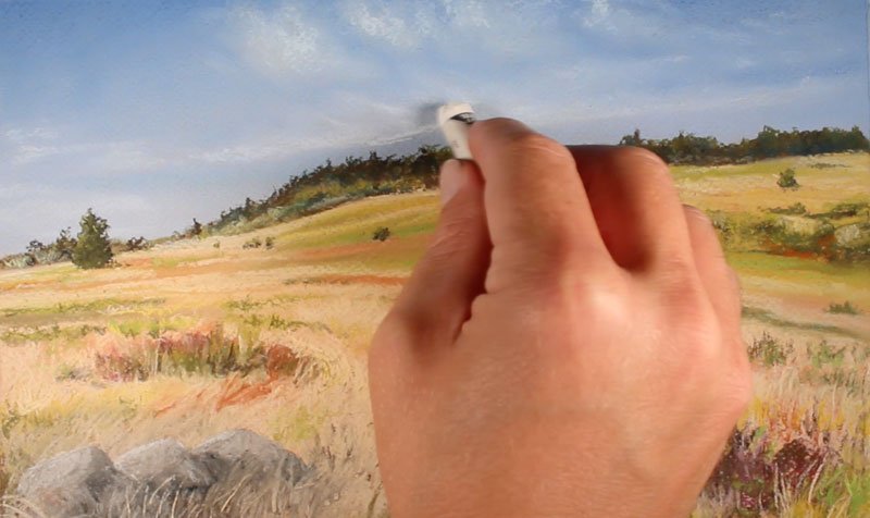 Dibujar paisajes con gises pastel