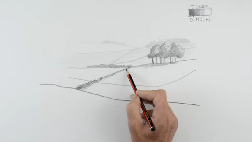 Hacer dibujo a lápiz de paisajes fácilmente