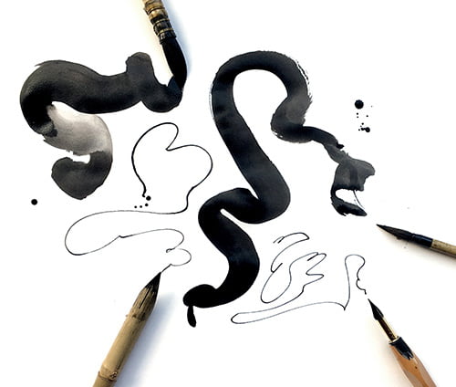how to draw with ink