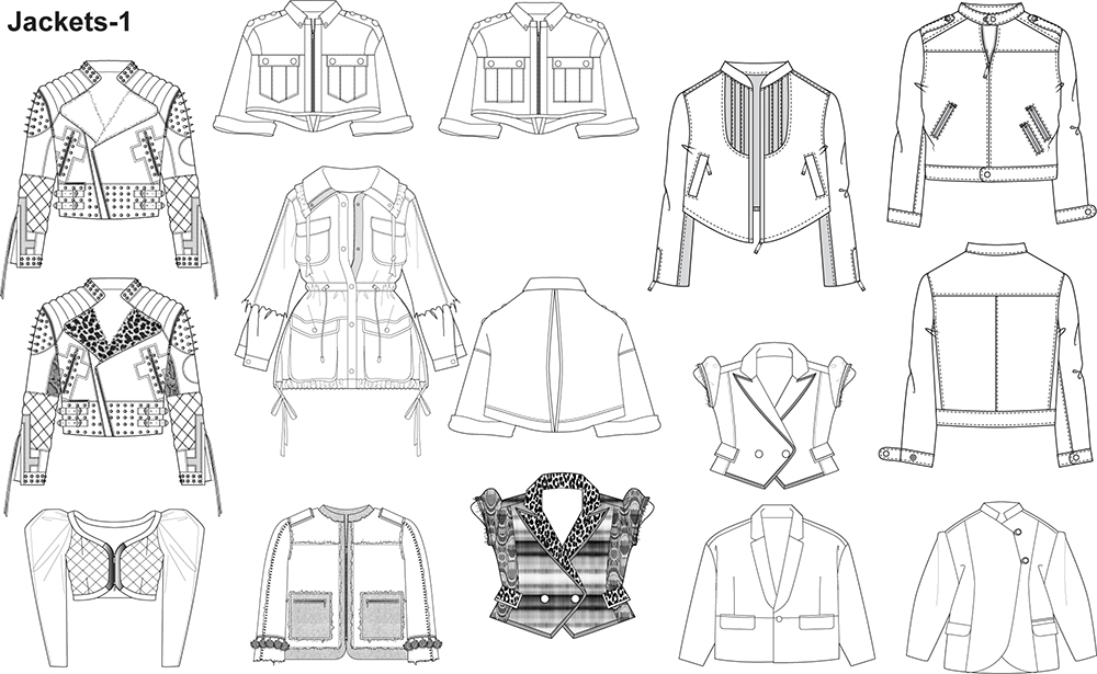 fashion flat sketches for jackets prestigeprodesign com